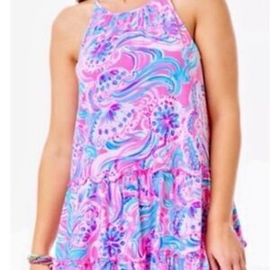 Lilly Pulitzer Pink and Blue Swirl Dress